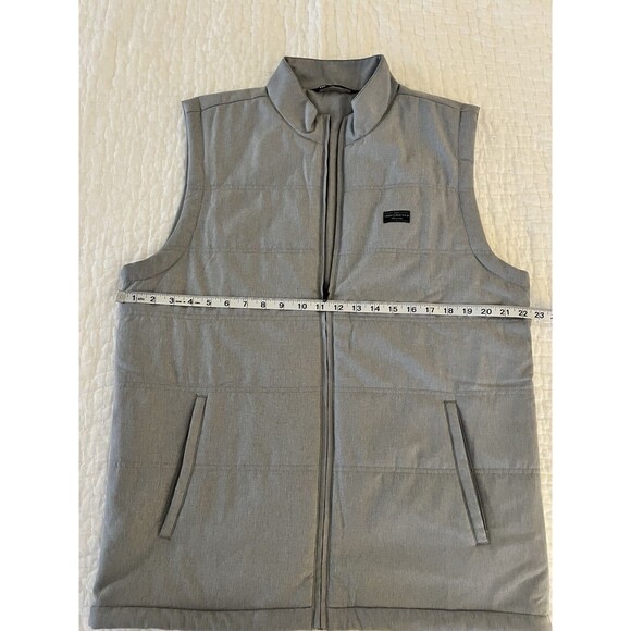 Travis Mathew Lightweight Gray Puffer Golf Vest Size Large EUC - Picture 2 of 7